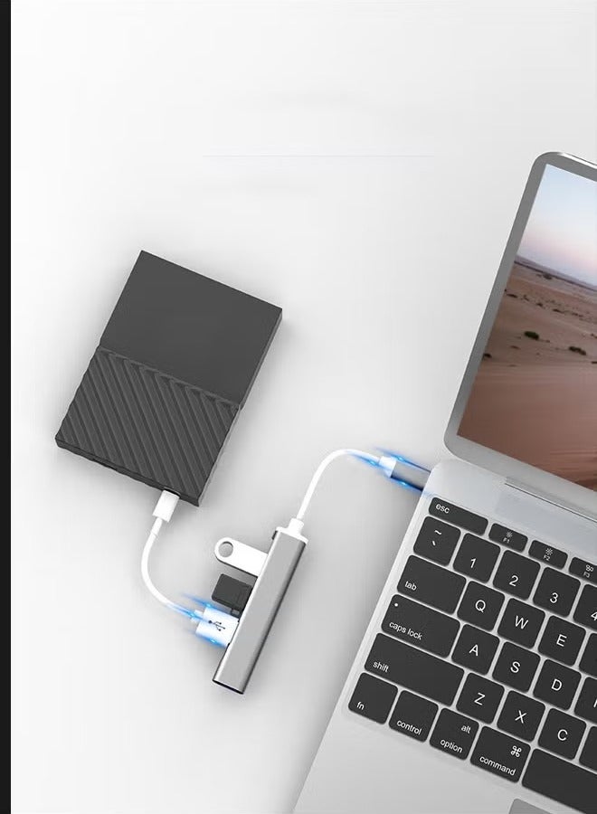 USB C Hub USB C 4-Port Ultra-Slim Type-C to USB（1*USB 3.0 & 3*USB 2.0）USB Splitter USB Adapter Multiport for Mac Book Notebook Phone XPS Windows and More Type C Devices  - Image 3