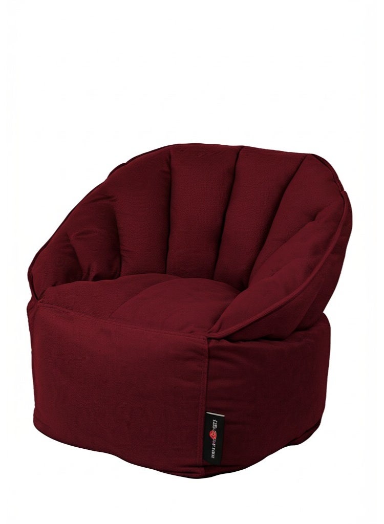 Bean2Go كرسي بين باج من القماش الفاخر باللون العنابي - Image 3