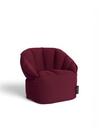 Luxury Fabric Beanbag Chair Burgundy