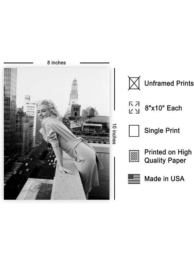 Poster Master ملصق مارلين - مارلين في نيويورك - فن الموضة - فن التصوير - فن بالأبيض والأسود - فن المرأة الأيقونية - فن المشاهير - ديكور أنيق لغرفة النوم أو المكتب - 8X10 فن جداري غير مؤطر - Image 2