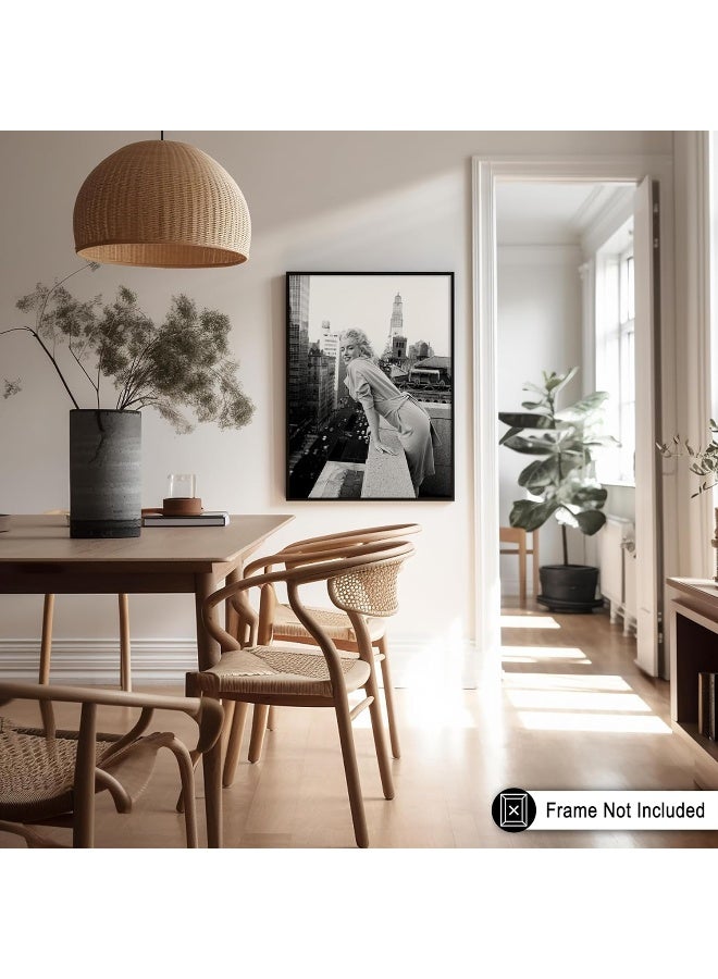 Poster Master ملصق مارلين - مارلين في نيويورك - فن الموضة - فن التصوير - فن بالأبيض والأسود - فن المرأة الأيقونية - فن المشاهير - ديكور أنيق لغرفة النوم أو المكتب - 8X10 فن جداري غير مؤطر - Image 5