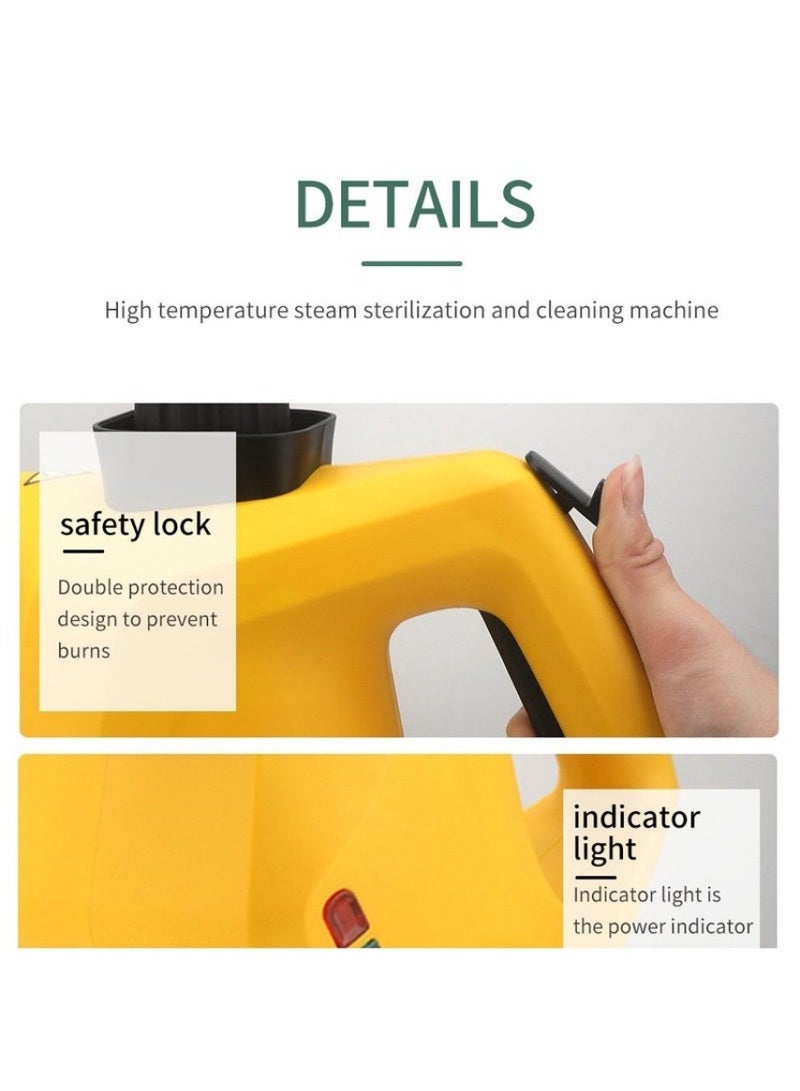 ET-LIFE Steam Cleaner, 1000W, 3 Bar Steam Pressure, 250ml Capacity, with 9pcs Accessory, High Temperature Kills 99.99% of Viruses & Bacteria for Kitchen Sofa Bathroom Car Window  - Image 5