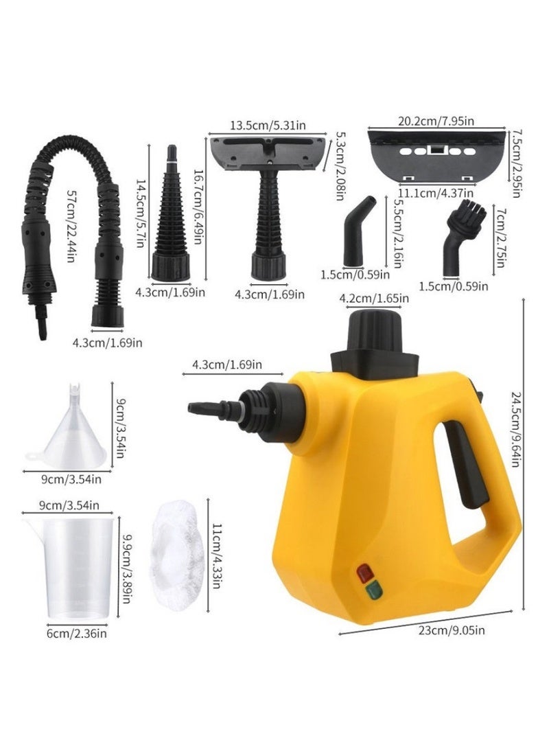ET-LIFE Steam Cleaner, 1000W, 3 Bar Steam Pressure, 250ml Capacity, with 9pcs Accessory, High Temperature Kills 99.99% of Viruses & Bacteria for Kitchen Sofa Bathroom Car Window  - Image 3