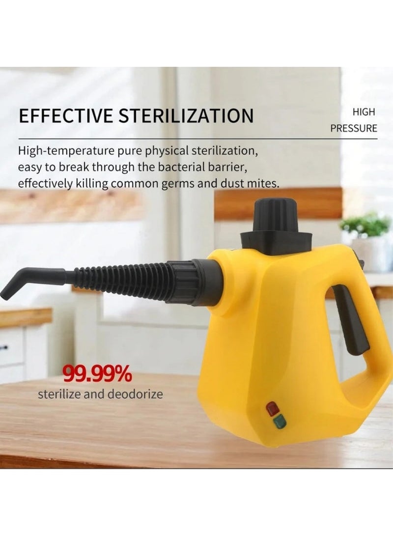 ET-LIFE Steam Cleaner, 1000W, 3 Bar Steam Pressure, 250ml Capacity, with 9pcs Accessory, High Temperature Kills 99.99% of Viruses & Bacteria for Kitchen Sofa Bathroom Car Window  - Image 2