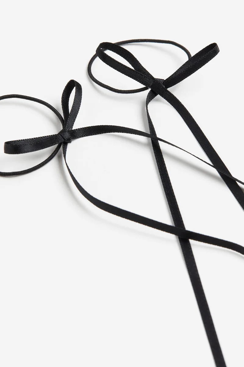 H&M 2-Pack Bow-Detail Hair Elastics