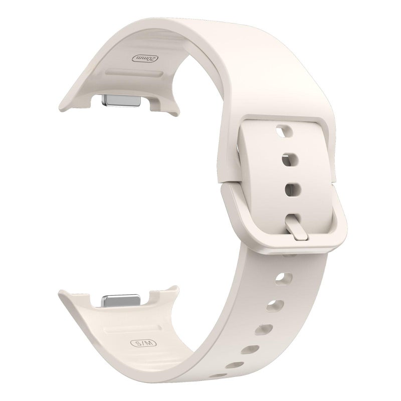 إيروريكس سوار ساعة سامسونج جالاكسي واتش 8 / واتش 8 الكلاسيكي المسطح بلون واحد من السيليكون (ستارلايت) - Image 3