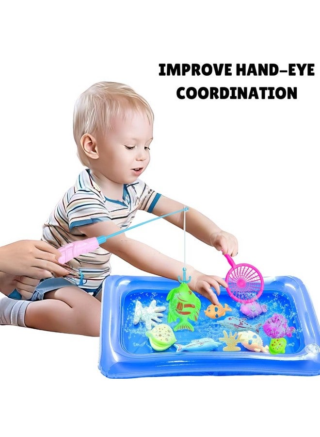 بلس بوينت لعبة حمام سباحة صيد مغناطيسية ملونة من PLUSPOINT للأطفال، أسماك عائمة بلاستيكية، حيوانات بحرية، حمام سباحة للأطفال من سن 3 إلى 4 سنوات (بدون سلة) - Image 2