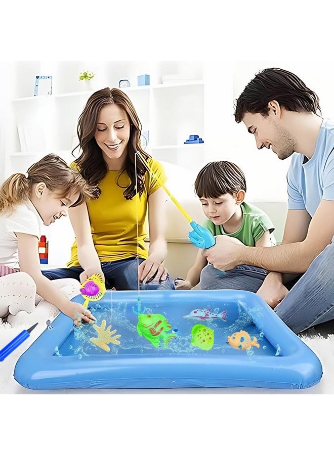 بلس بوينت لعبة حمام سباحة صيد مغناطيسية ملونة من PLUSPOINT للأطفال، أسماك عائمة بلاستيكية، حيوانات بحرية، حمام سباحة للأطفال من سن 3 إلى 4 سنوات (بدون سلة) - Image 4