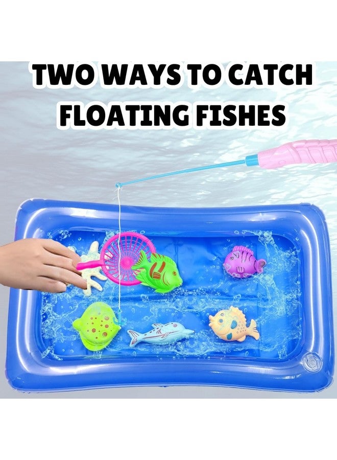 بلس بوينت لعبة حمام سباحة صيد مغناطيسية ملونة من PLUSPOINT للأطفال، أسماك عائمة بلاستيكية، حيوانات بحرية، حمام سباحة للأطفال من سن 3 إلى 4 سنوات (بدون سلة) - Image 3