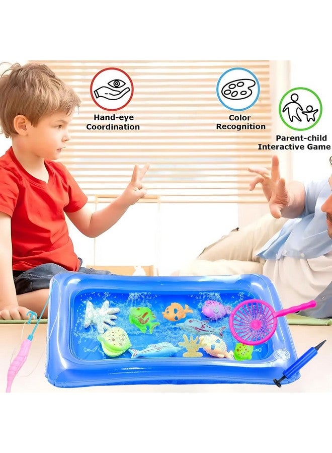 بلس بوينت لعبة حمام سباحة صيد مغناطيسية ملونة من PLUSPOINT للأطفال، أسماك عائمة بلاستيكية، حيوانات بحرية، حمام سباحة للأطفال من سن 3 إلى 4 سنوات (بدون سلة) - Image 5
