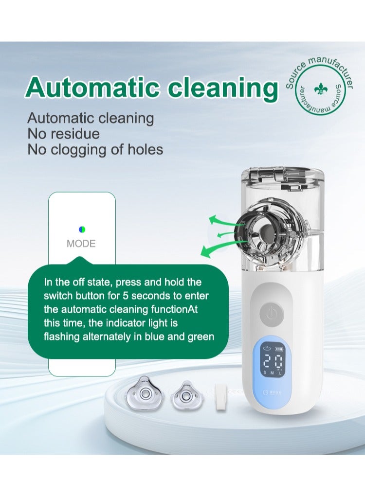 Nebulizer for Adults & Kids,Portable Rechargeable Nebulizer with Display,2 Masks & Mouthpiece, Quiet Working, 3 Adjustable Speed, Rechargeable Inhaler Machine for Travel & Home Use. - Image 4