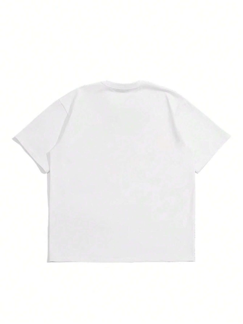 SXV STYLE SXV 'Hey Spider’ Printed Cool Aesthetic Oversized Baggy Cotton T-Shirt for Men & Women (in, Alpha, M, Regular, White) - Image 2