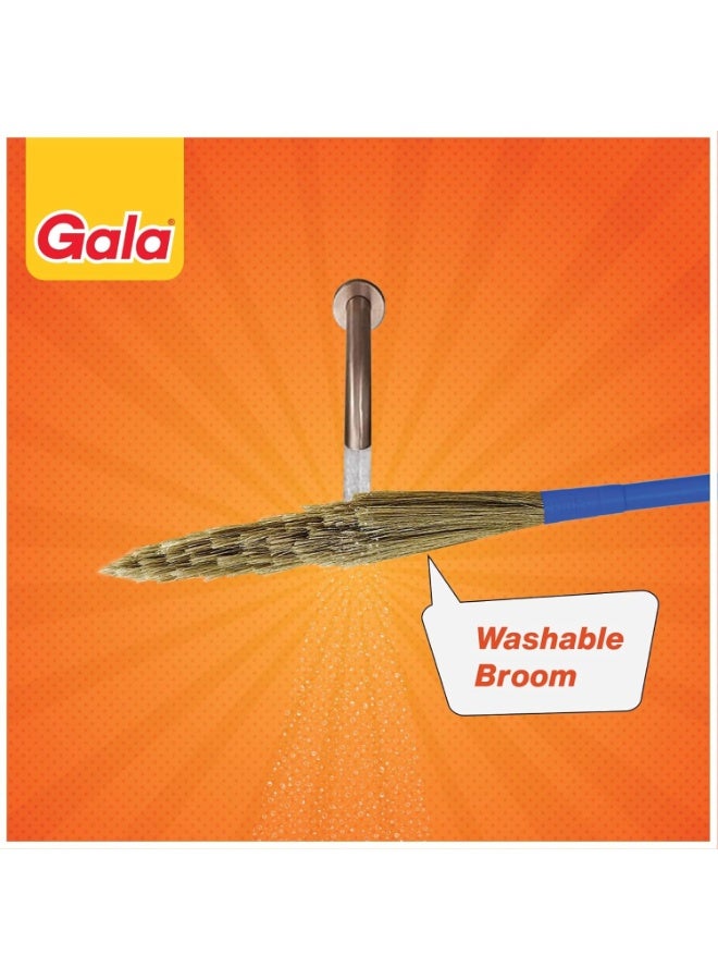 Gala No Dust Broom 2 in 1 with Extendable Handle for Ceiling and Floor Cleaning, Long Handle Jhadu - Image 4