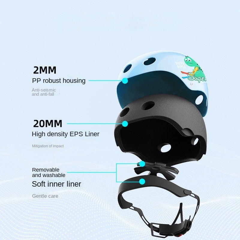 Y&D Kids Bike Helmet Set Skateboard Knee Pads Kids Helmet Elbow Pads Wrist Guards Adjustable for 2~14yrs Girl Boy Kids Protective Gear Set for Sport Cycling Bike Roller Skating Scooter - Image 2