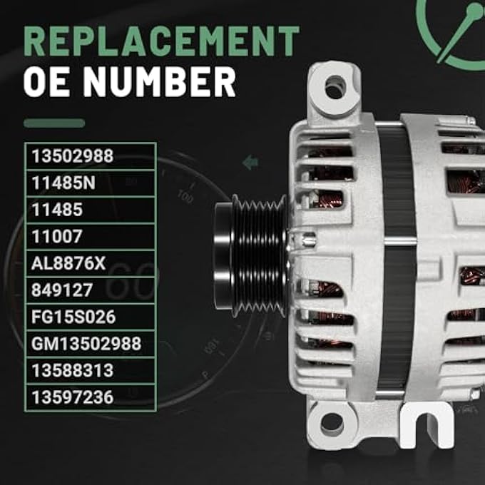 VORGENS 13502988 Alternator 150A, Fit for Chevrolet Camaro 2010-2012, Colorado 2015-2016, GMC Canyon 2015-2016 | 3.6L V6 GAS #Replace 11485, 11485N, 849127, FG15S026, AL8876X Generator 12V CW - Image 4