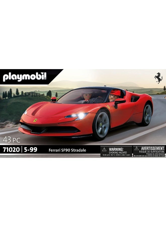 بلاي موبيل بلايموبيل فيراري SF90 سترادالي – مجموعة لعب مع سيارة رياضية، شخصية سائق، إكسسوارات سباق وتفاصيل واقعية للعب إبداعي | موديل 71020 | لعبة إبداعية للأطفال من عمر 4 سنوات فأكثر - Image 4