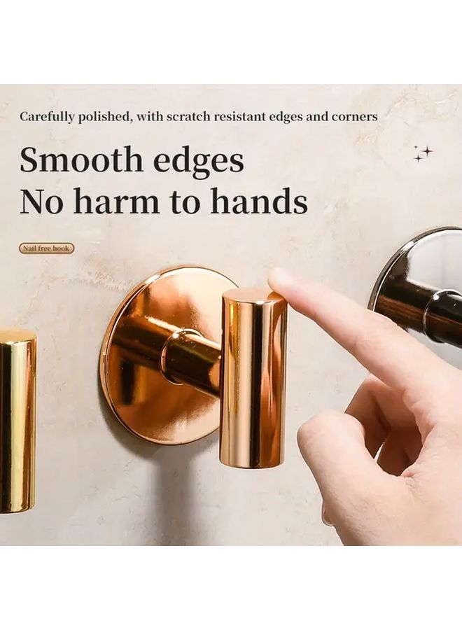 2 Pack Black Waterproof Adhesive Hooks Easy Self Adhesive Install For Hanging Coats Hats Towels Bathrobes Keys Clothes Multifunctional Wall Hooks Closet And Door Spacesaving Storage - Image 5