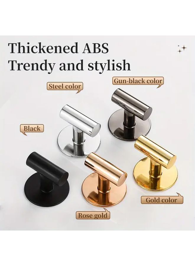 2 Pack Black Waterproof Adhesive Hooks Easy Self Adhesive Install For Hanging Coats Hats Towels Bathrobes Keys Clothes Multifunctional Wall Hooks Closet And Door Spacesaving Storage - Image 2
