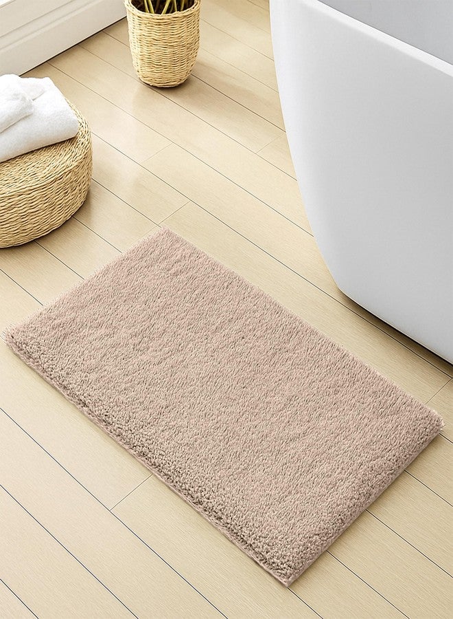 enera Microfibre Bath Mat | Soft & Absorbent 2500 GSM | Non-Slip Latex Backing | Quick Dry, Washable Multipurpose Floor Mat for Bathroom, Bedroom, Kitchen & Home (Opal 40 x 60 cm) (Taupe) - Image 1
