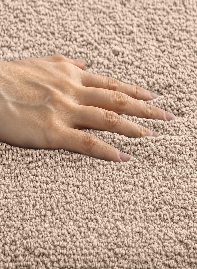 enera Microfibre Bath Mat | Soft & Absorbent 2500 GSM | Non-Slip Latex Backing | Quick Dry, Washable Multipurpose Floor Mat for Bathroom, Bedroom, Kitchen & Home (Opal 40 x 60 cm) (Taupe) - Image 2