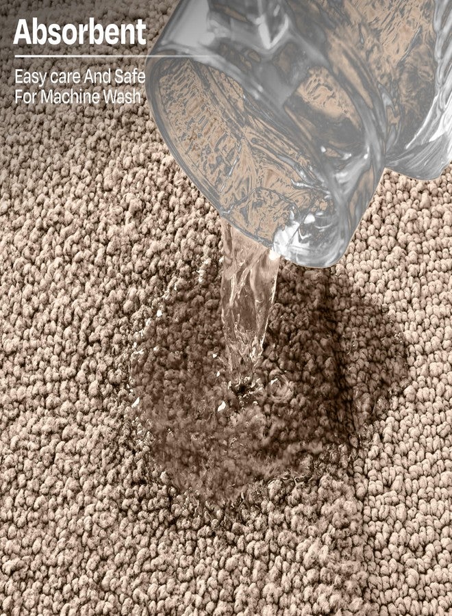 enera Microfibre Bath Mat | Soft & Absorbent 2500 GSM | Non-Slip Latex Backing | Quick Dry, Washable Multipurpose Floor Mat for Bathroom, Bedroom, Kitchen & Home (Opal 40 x 60 cm) (Taupe) - Image 3
