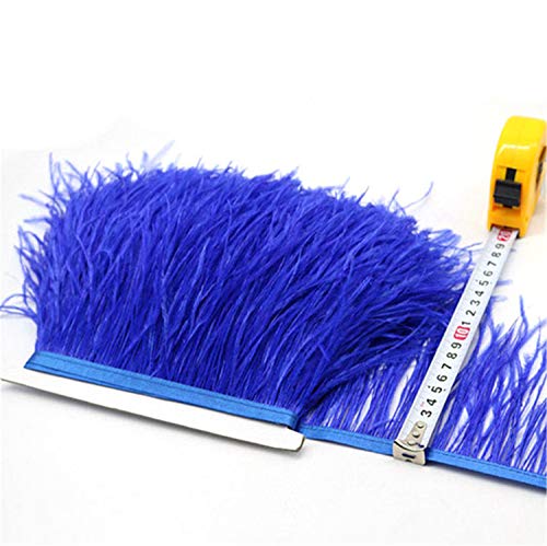 34 Colours Quality Ostrich Feather Trimming Fringe for Millinery Craft Dress Making Royal