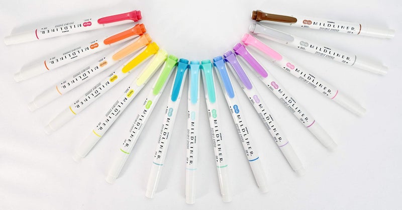 Zebra Pen Dual Tip Highlighter Pens, Pastel Highlighters Pens For Adults, Broad & Fine Tip Markers & Highlighters For Convenience, Double Ended Mildliner Highlighters, 15 Pk - Assorted Colours - Image 3