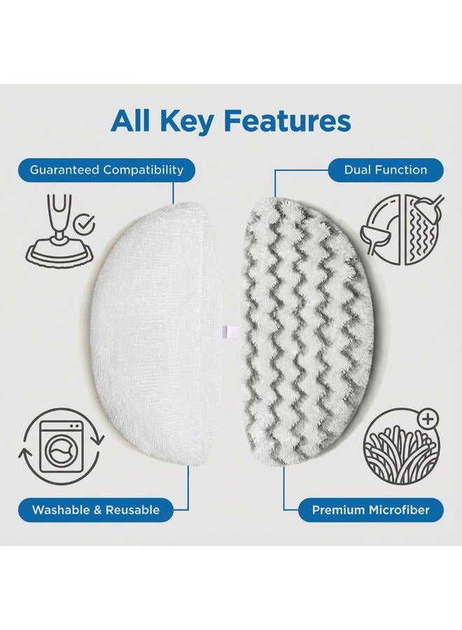 S2U 6 Pack Steam Mop Pads for Bissell Steam Mop, Washable Steam Mop Replacement Pads for Bissell Powerfresh Steam Mop, Cost Effective for Daily Weekly Household/After Pets Tile Floor Cleaning Mopping - Image 2