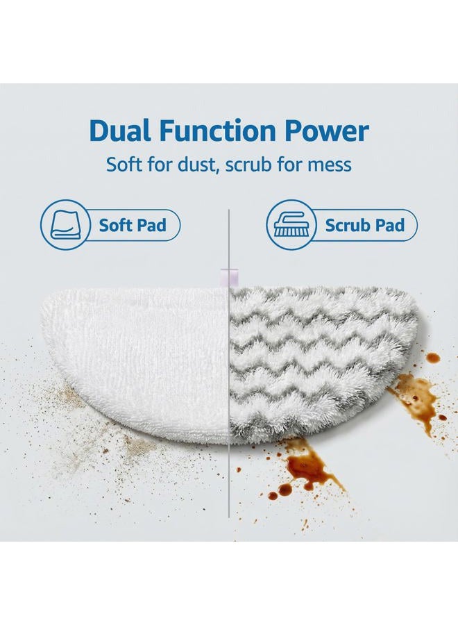 S2U 6 Pack Steam Mop Pads for Bissell Steam Mop, Washable Steam Mop Replacement Pads for Bissell Powerfresh Steam Mop, Cost Effective for Daily Weekly Household/After Pets Tile Floor Cleaning Mopping - Image 5