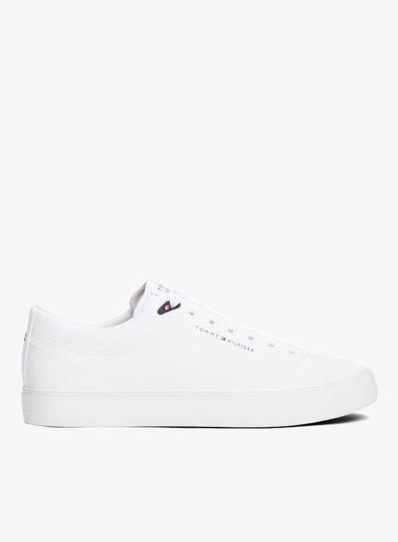 TOMMY HILFIGER Logo Lace-Up Trainers With Leather - Image 1