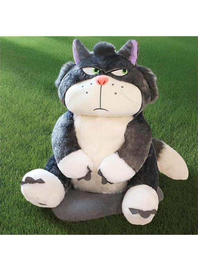Cute Angry Cat Plush Cartoon Kawaii Cat Plush Ugly Cat Stuffed Animal Birthday Gift for Boys Girls,9.86inch, Gray - Image 3