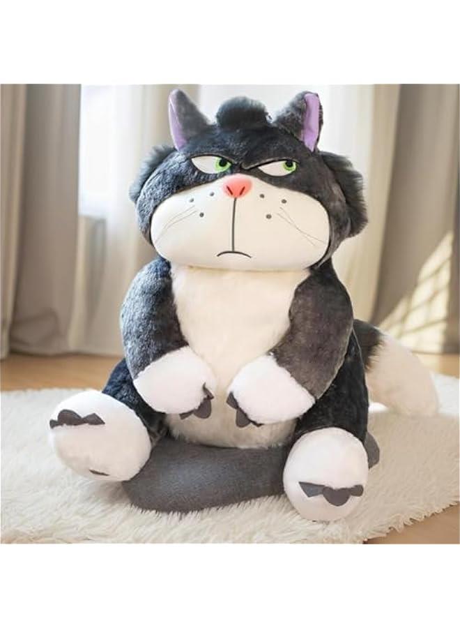 Cute Angry Cat Plush Cartoon Kawaii Cat Plush Ugly Cat Stuffed Animal Birthday Gift for Boys Girls,9.86inch, Gray - Image 1