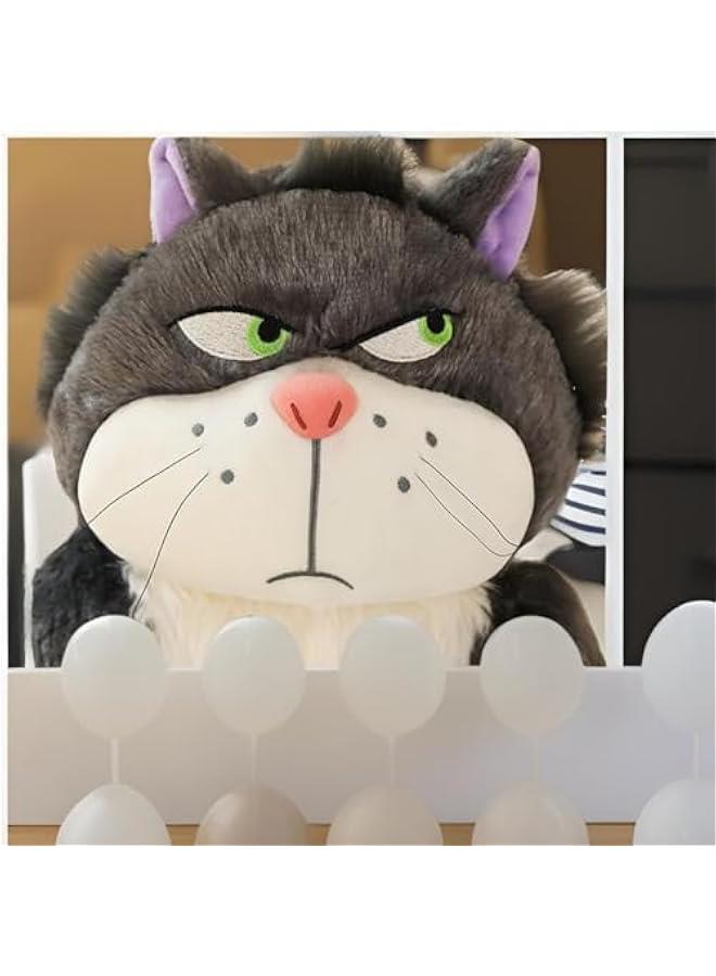 Cute Angry Cat Plush Cartoon Kawaii Cat Plush Ugly Cat Stuffed Animal Birthday Gift for Boys Girls,9.86inch, Gray - Image 2