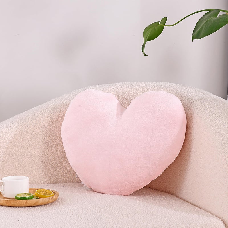 EVOLIVE Heart Pillow, Love Pillow Gifts, 15X17 Inch Large Heart Shaped Pillows, Micromink Room Decor Throw Pillows, Living, Bedroom, Indoor Outdoor (Pink) - Image 2