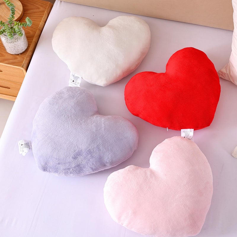 EVOLIVE Heart Pillow, Love Pillow Gifts, 15X17 Inch Large Heart Shaped Pillows, Micromink Room Decor Throw Pillows, Living, Bedroom, Indoor Outdoor (Pink) - Image 5
