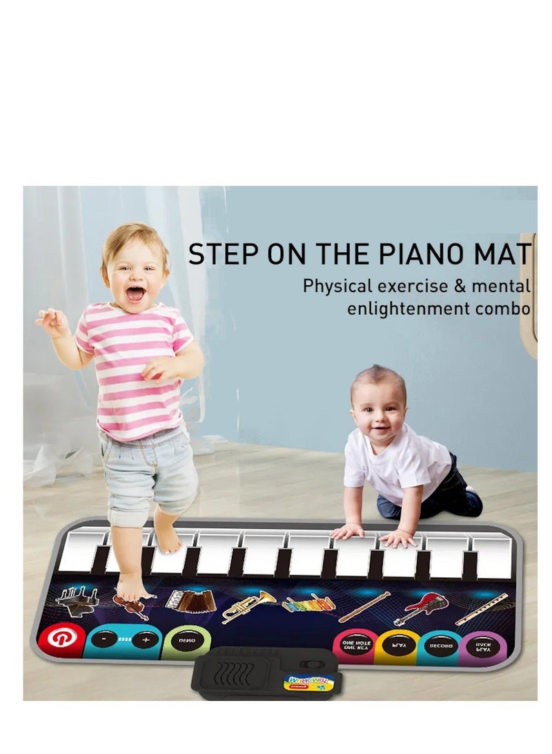 Touch-activated musical piano mat for children – Educational music mat with keyboard and multiple instrument sounds – Recording and playback – Educational toy for skill development – ​​Size 60 x 30 cm – Model S21217 - Image 3