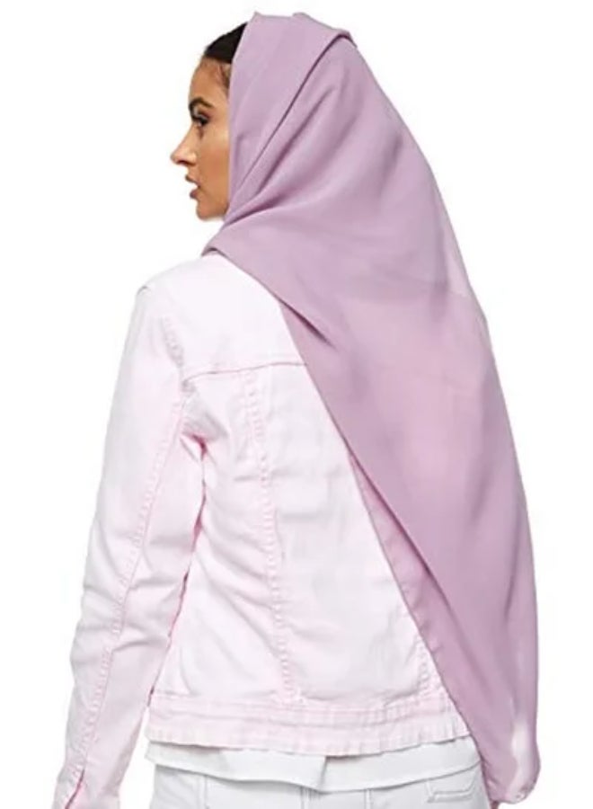 SHOPI Solid Chiffon Hijab Shailah Lavender Blush - Image 3