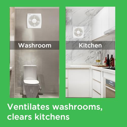 Ecolink TurboAX Axial 150MM Exhaust Fan for Kitchen & Bathroom with Dust Protection Shutters & Thermal Overload Protection | Pack of 1 (White) - Image 4