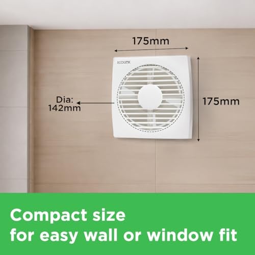 Ecolink TurboAX Axial 150MM Exhaust Fan for Kitchen & Bathroom with Dust Protection Shutters & Thermal Overload Protection | Pack of 1 (White) - Image 3