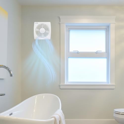 Ecolink TurboAX Axial 150MM Exhaust Fan for Kitchen & Bathroom with Dust Protection Shutters & Thermal Overload Protection | Pack of 1 (White) - Image 5