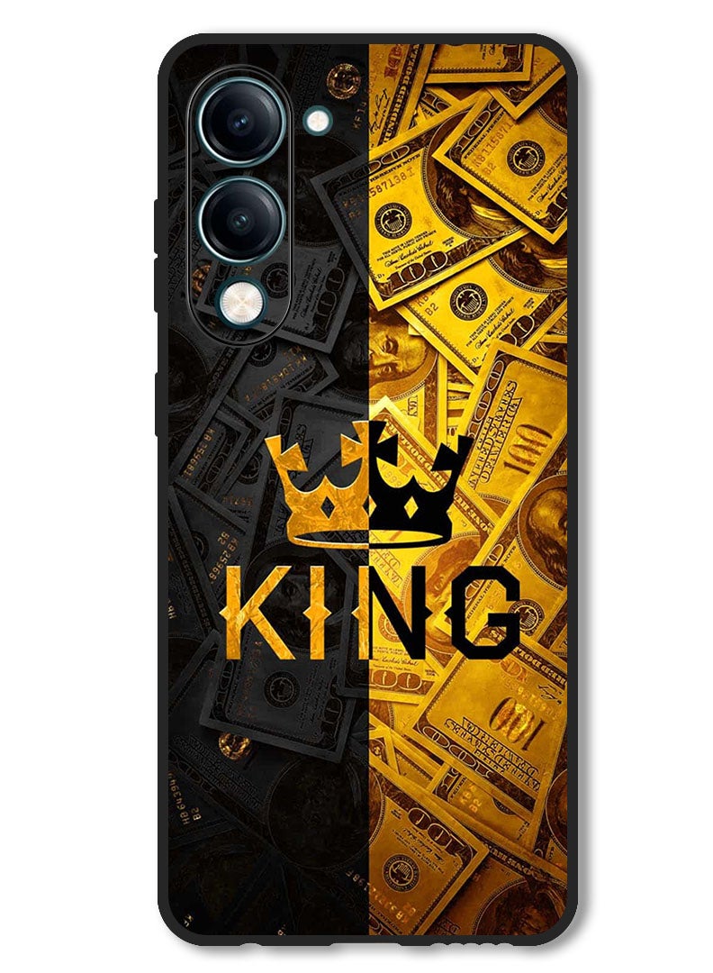 Theodor Case Compatible with Vivo Y29s Protection Shockproof Bumper Cover King Gold - Image 1