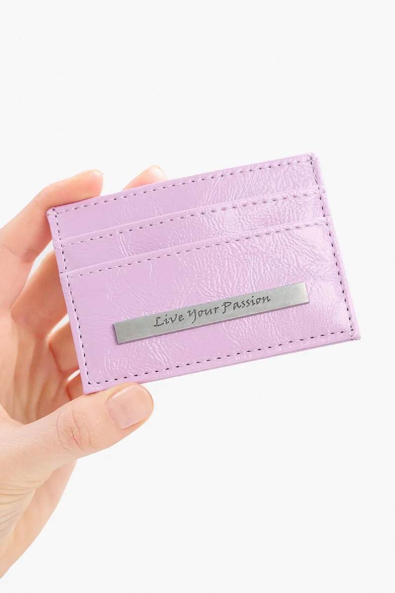 ديفاكتو Woman Faux Leather Business Card Wallet