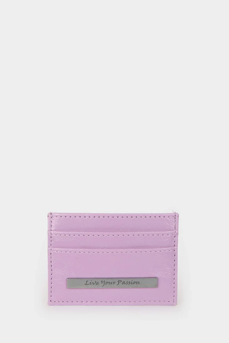 ديفاكتو Woman Faux Leather Business Card Wallet