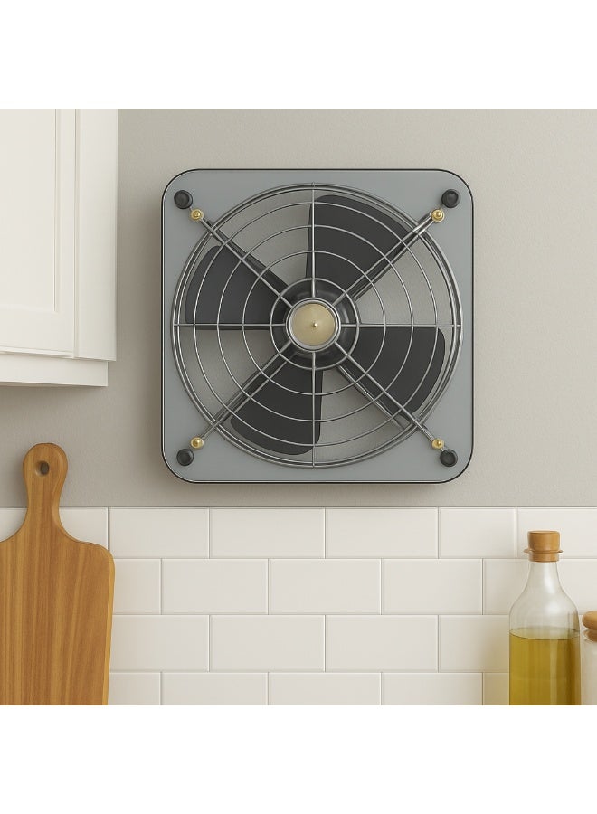 BURAQ High-Performance Industrial Wall-Mounted Exhaust Fan 8" – Heavy-Duty Metal Frame, Single-Phase Motor, High Airflow for Workshops, Factories & Warehouses - Image 2