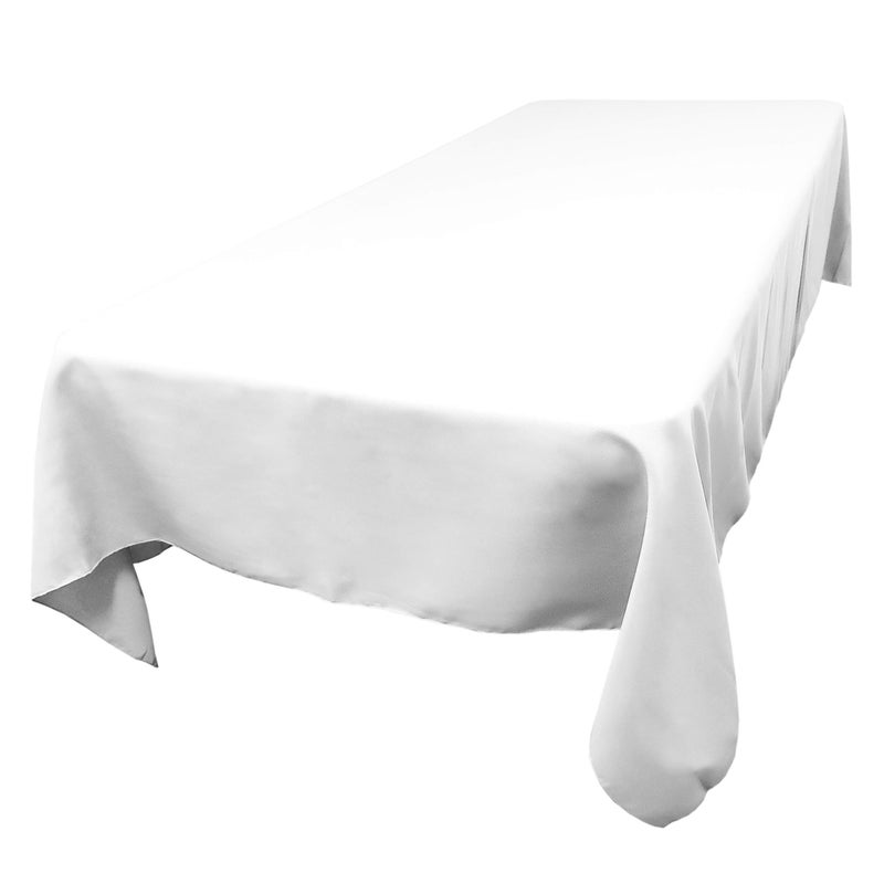 TableLinensforLess Polyester Rectangle Tablecloth 60 Inch by 144 Inch White