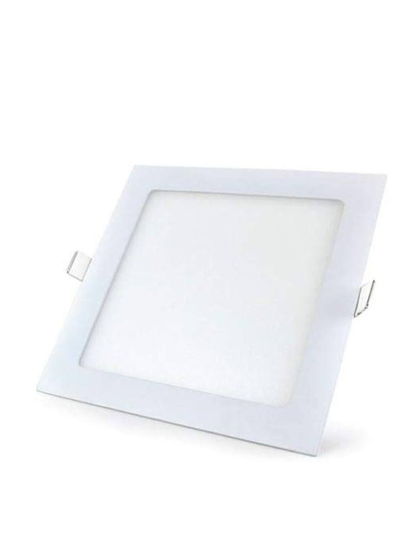 جلوير ضوء بانل LED نحيف مربع بقدرة 18 واط من GloWare – أبيض دافئ، تركيبة سقف مدمجة فائق النحافة (الموديل: Glo-RSPL18WW) - Image 1