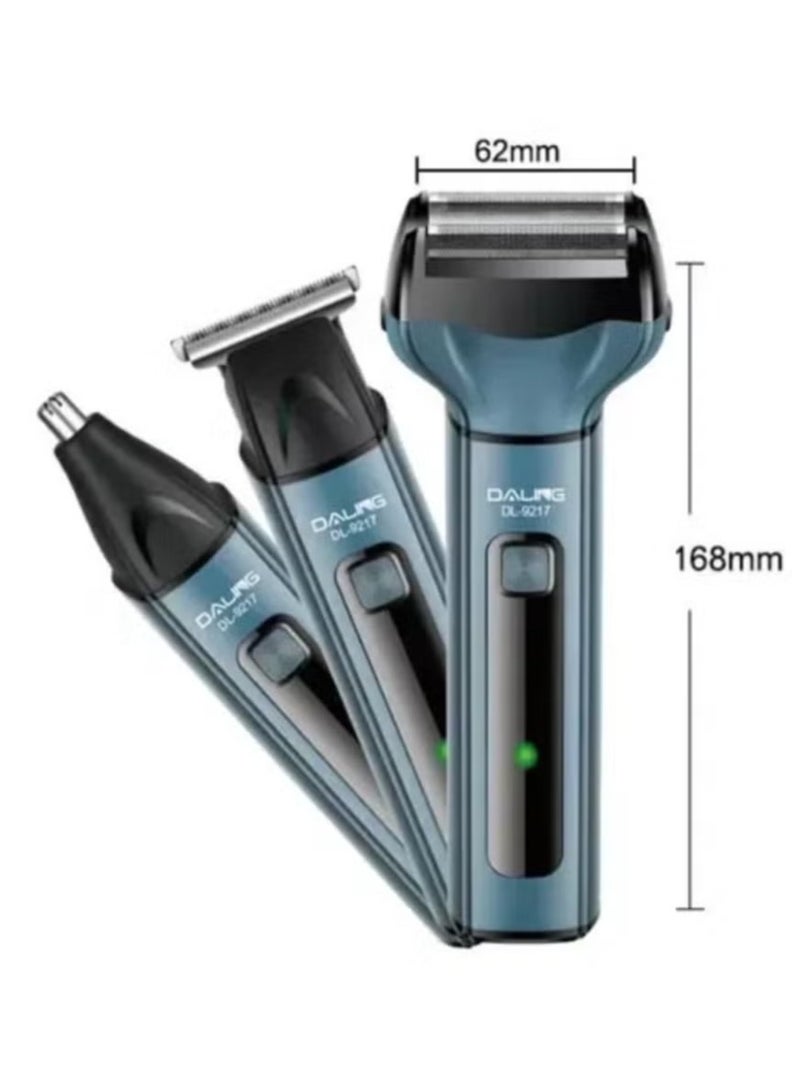 DALING DL-9217 All-in-One Rechargeable Hair Grooming System for Men – 3-in-1 Beard Trimmer, Shaver & Hair Clipper with Precision Blades, Long Runtime & USB Charging – Compact Styling Tool for Home, Salon & Travel Use - Image 5