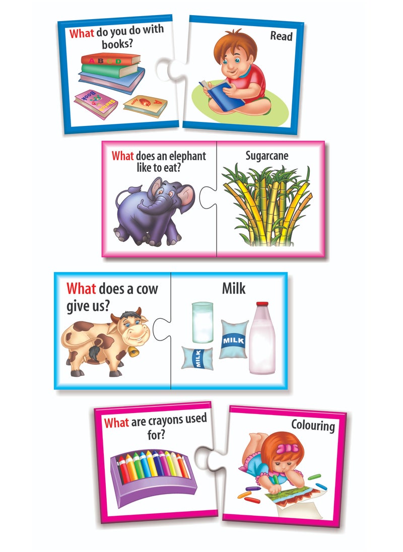 Creative's - Creative’s Let's Find Out - What? | WH Questions Educational Puzzle Game for Kids | Self-Correcting Match-Up to Develop Expressive & Receptive Language | Improves Reading, Comprehension & Verbal Skills | Picture-Based Learning Activity | Fun Learning Toy for Speech Therapy & Special Education | Ages 4 & Up - Image 1