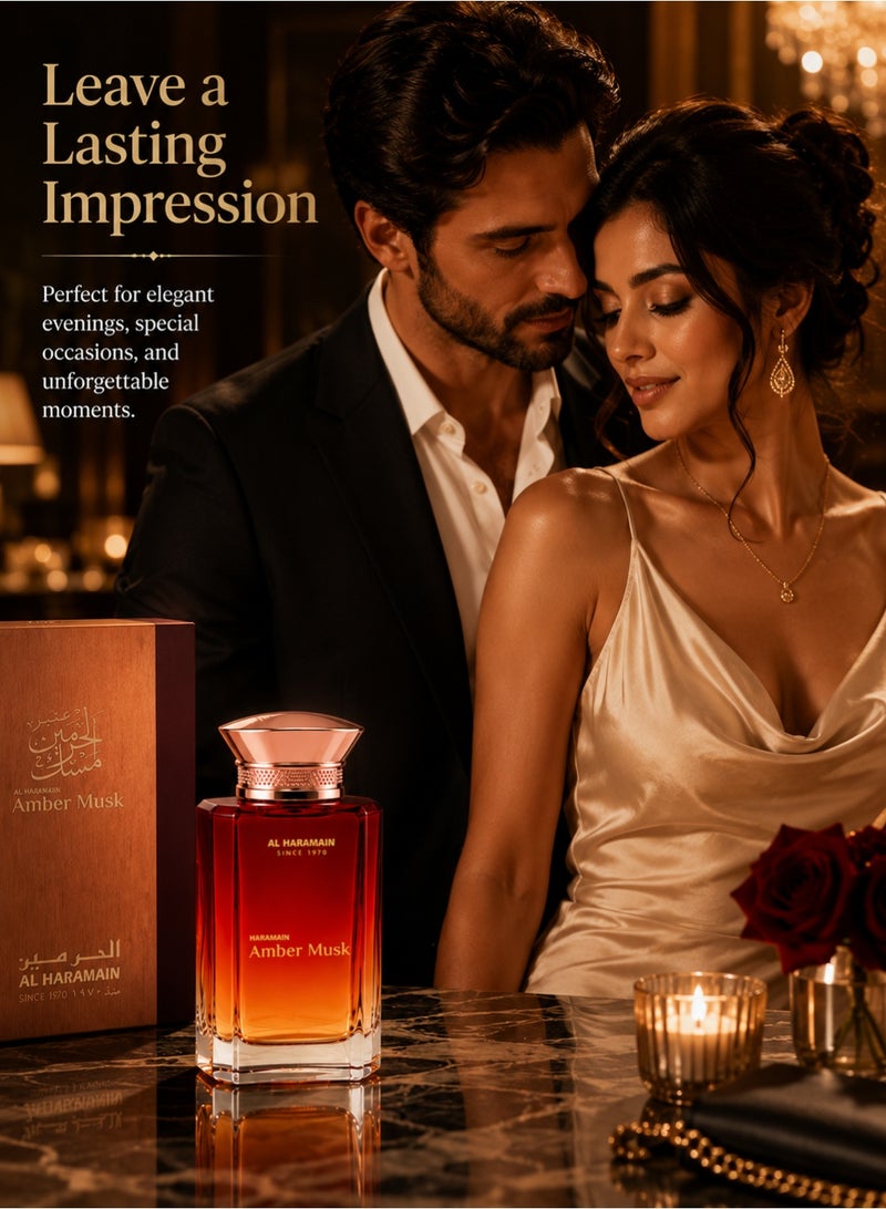Al Haramain Amber Musk Eau de Parfum 100 ML – Unisex Oriental Woody Perfume - Image 3