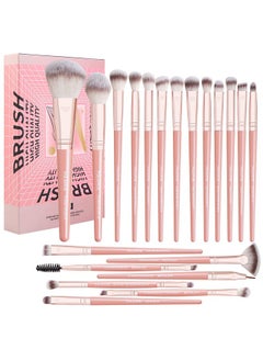 Makeup Brush Set 20Pcs Premium Synthetic Foundation Face Powder Blush Concealers Make Up Brushes Sets (Pink) - pzsku/Z3F46C09E8DC0D54E881EZ/45/_/1733729673/fb60df5f-4fed-40d9-b3b6-7a1392ecd99c